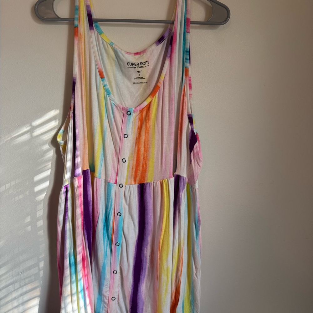 Torrid Multicolor Striped Tank Top